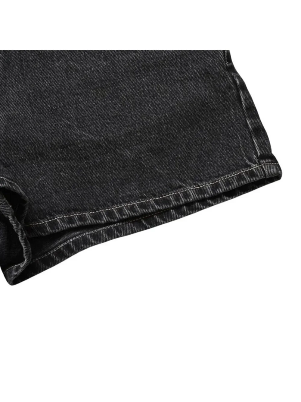 Chanel Denim Shorts Skirt Black